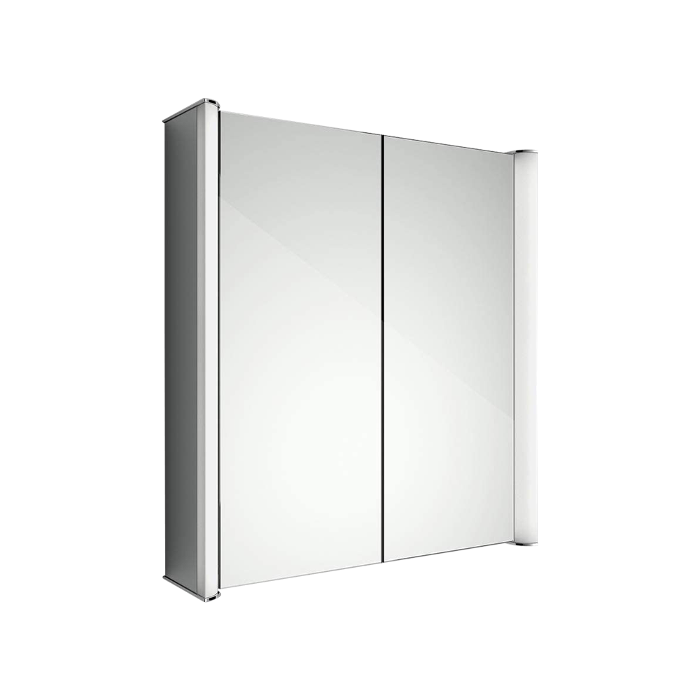 iBathUK Revere LED Mirror Cabinet with Bluetooth & Shaver Socket - Silver