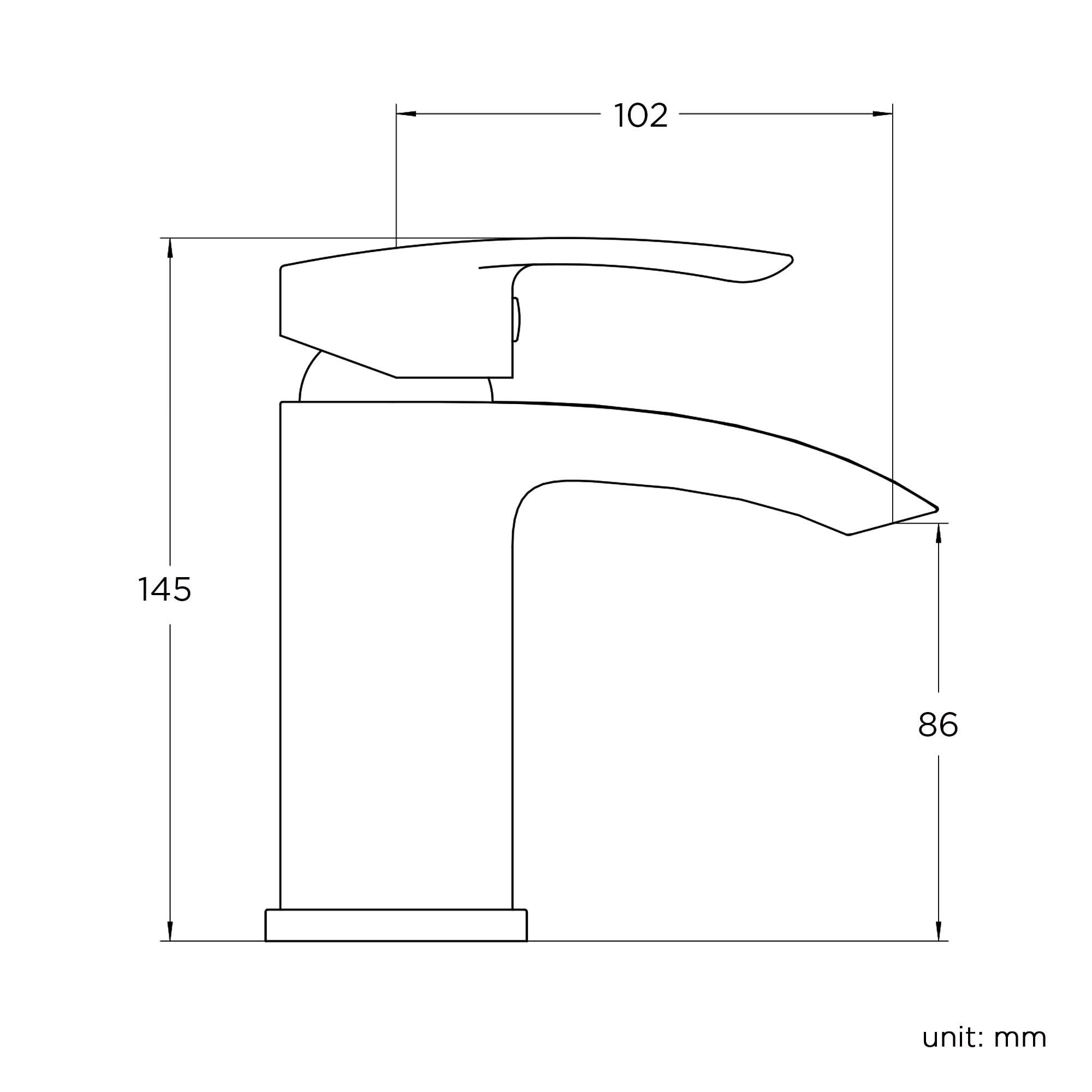 iBathUK Nexor Cloakroom Basin Mixer Tap, Modern Chrome Bathroom Sink Faucet for Compact Basins, Basin with Mixer Tap