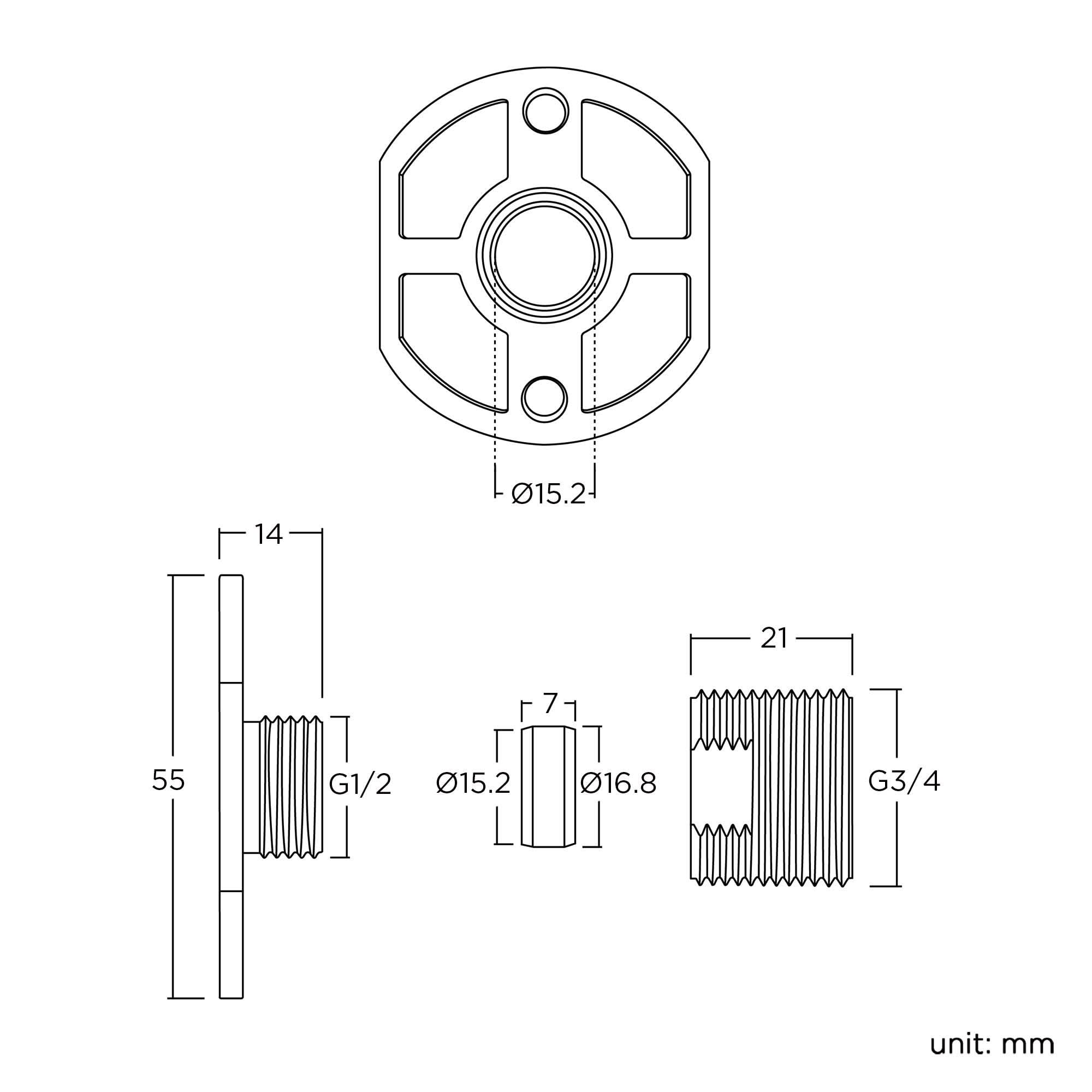 iBathUK Firmex Pair of Wall Mounting Bar Shower Valve Easy Fix Brackets Kit, Bar Shower Valve