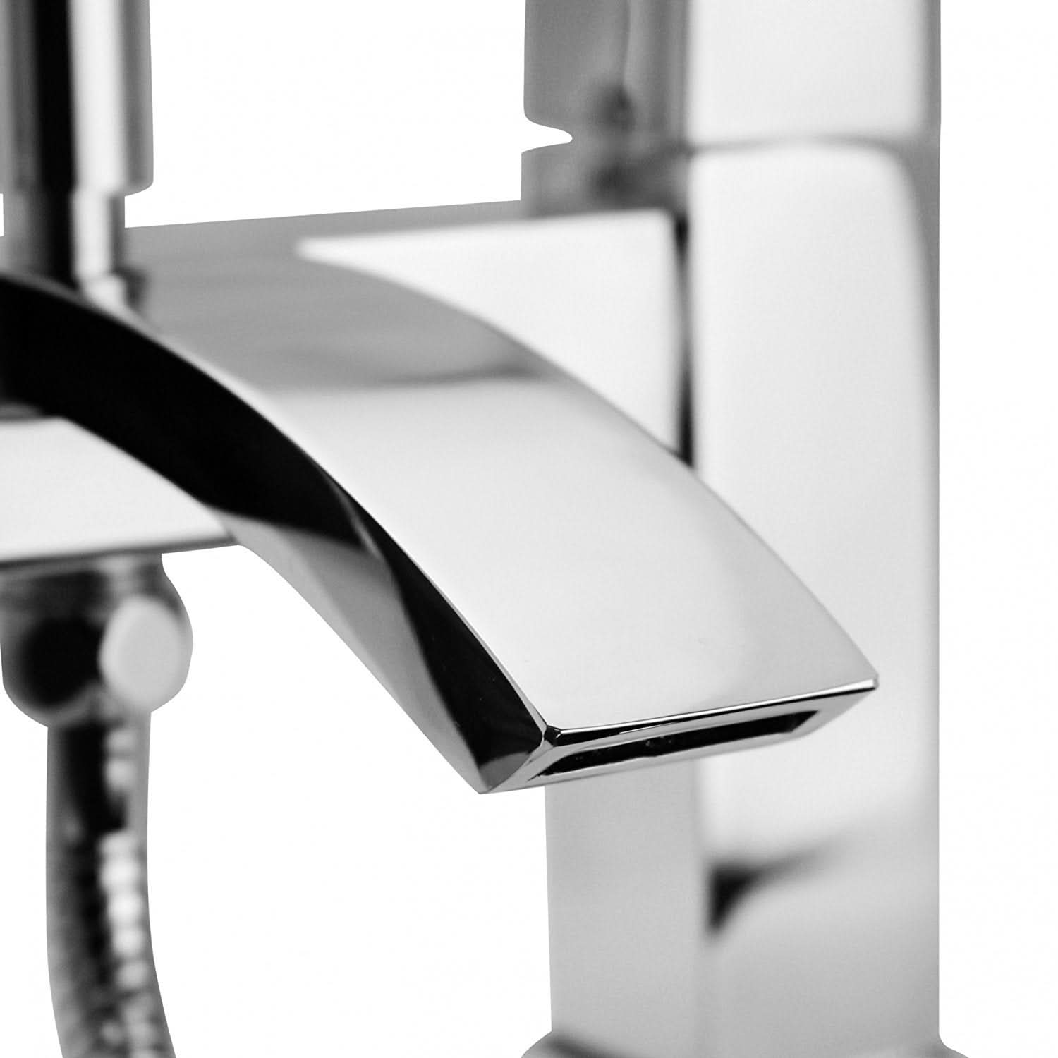 iBathUK Zylar Bath Filler Mixer Tap with Hand Held Shower Head, Versatile Shower with Bath Filler for Modern Bathrooms, Chrome