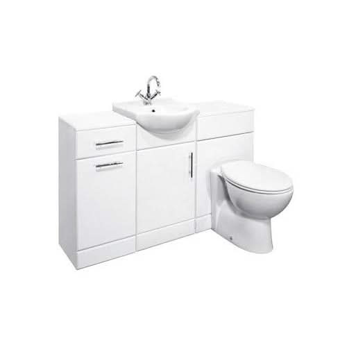 Toilet Vanity Basin Cabinet WC Laundry Unit Bathroom Storage Furniture 1300mm