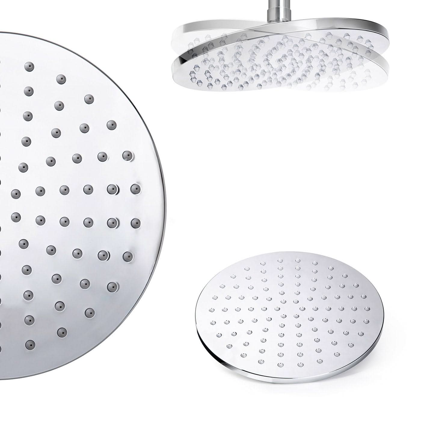 iBathUK Elevex Thermostatic Shower Mixer Set with Bath Filler, Fixed Head & Handset - Chrome