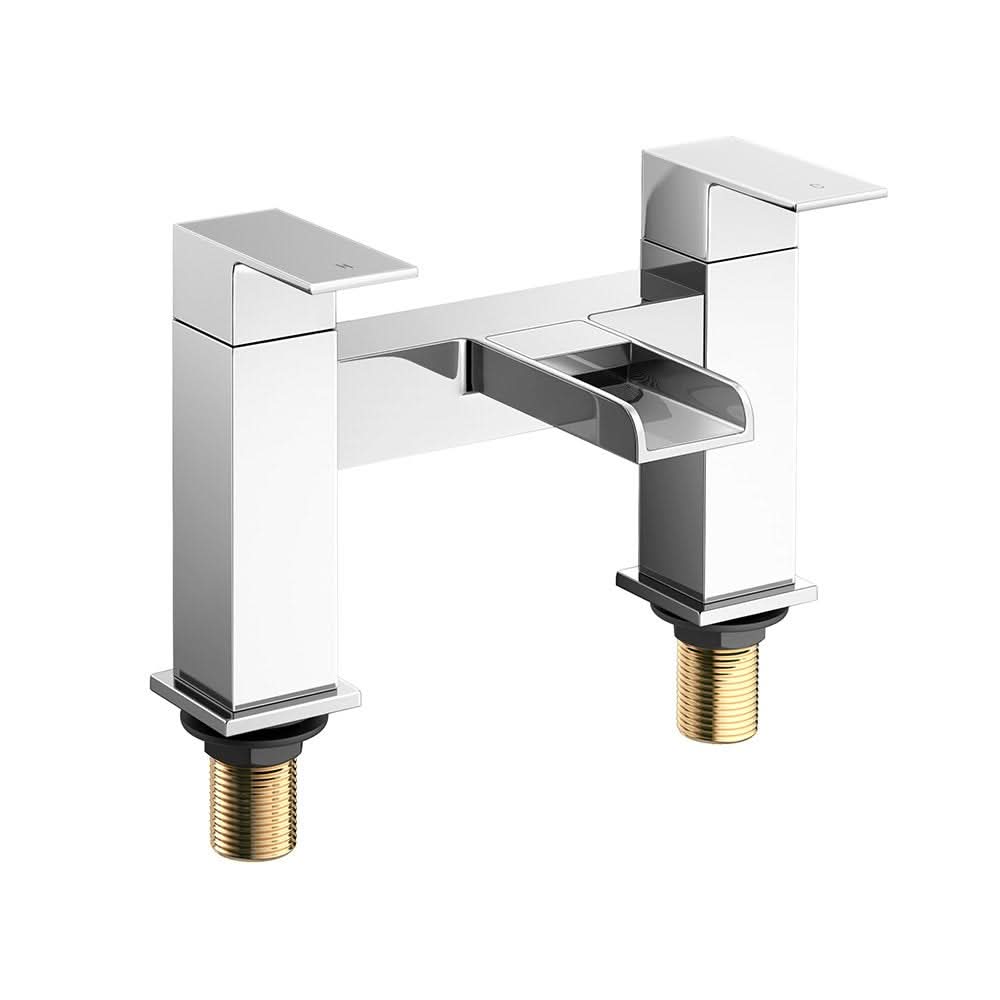 iBathUK Craven Modern Waterfall Monobloc Bath Filler Mixer Tap, Bath Filler Tap, Chrome Designer Tub Faucet