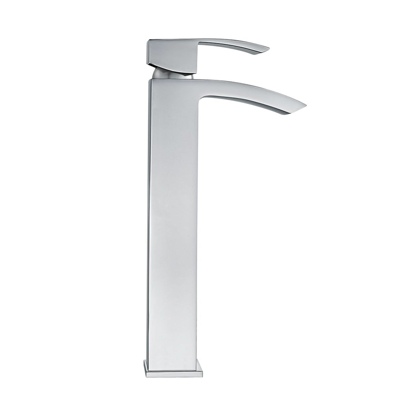 iBathUK Zylar Tall Counter Top Basin Mixer Tap Bathroom Sink Chrome Faucet, Elegant Basin Mixer for Modern Vessel Basins