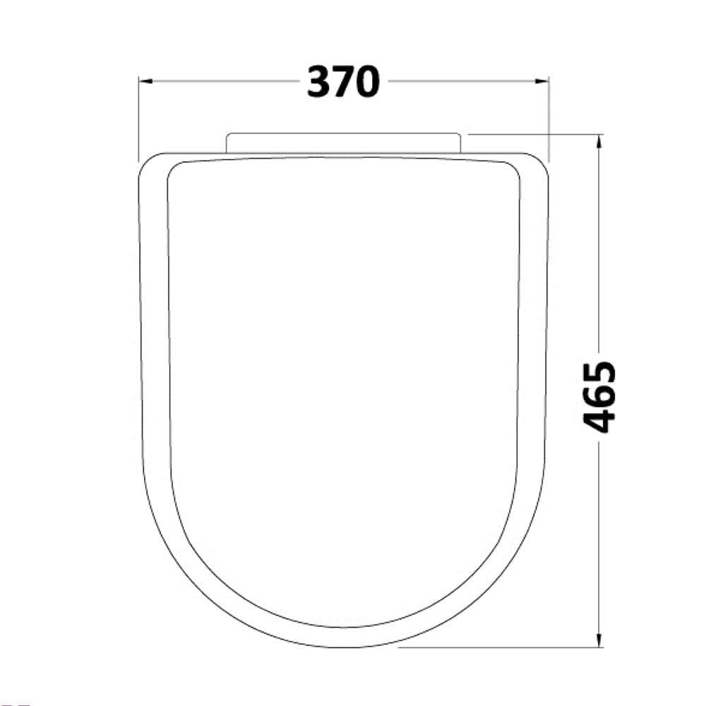 Splash D Shape Modern Soft Close White Toilet Pan Seat WC Top Fix Hinges
