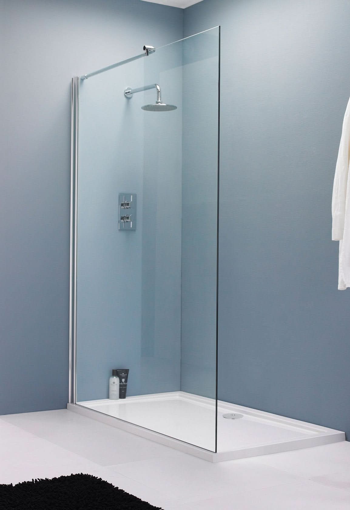 700mm Wet Room Shower Screen Panel Easy Clean Glass Walk in Shower Enclosure