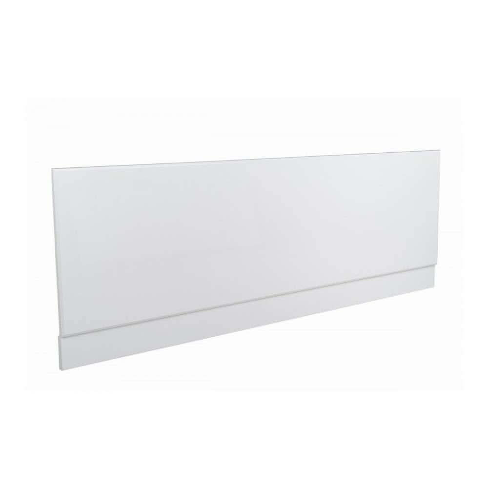 The VeeBath Acubase WATERPROOF Front Bath Panel White is a plain, rectangular bath panel with a slightly raised bottom edge, shown against a white background.
