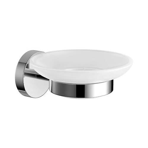 Modern Round Wall Mounted Soap Dish Holder - Chrome