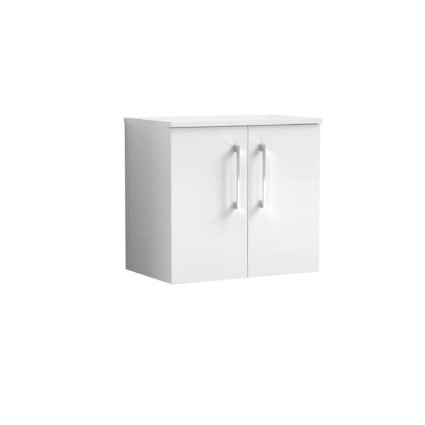 Nuie Arno 2 Door Wall Hung Vanity Unit With Worktop 600mm Wide