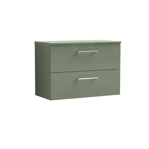 Nuie Arno 2 Drawer Wall Hung Vanity Unit With Worktop 800mm Wide
