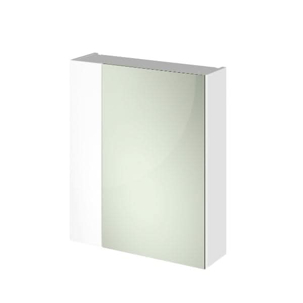 Nuie Athena 1 Door Non Illuminated Mirrored Cabinet (75/25) 600mm Wide