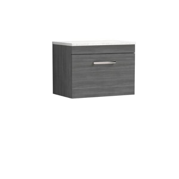 Nuie Athena 1 Drawer Wall Hung Vanity Unit 600mm Wide