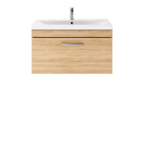 Nuie Athena 1 Drawer Wall Hung Vanity Unit With Basin-1 800mm Wide