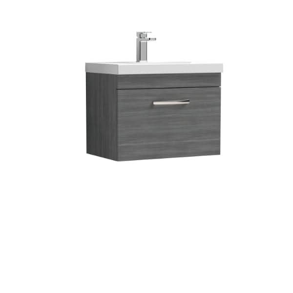 Nuie Athena 1 Drawer Wall Hung Vanity Unit With Basin-2 600mm Wide