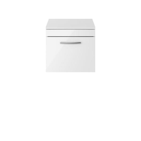 Nuie Athena 1 Drawer Wall Hung Vanity Unit With Worktop 500mm Wide