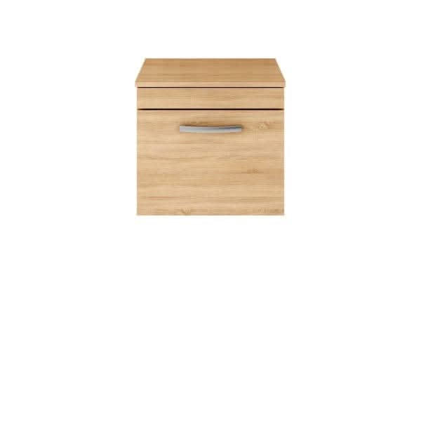 Nuie Athena 1 Drawer Wall Hung Vanity Unit With Worktop 500mm Wide