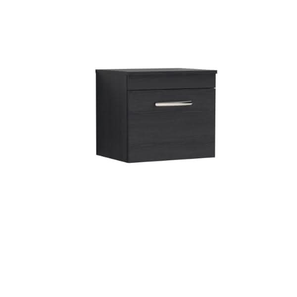 Nuie Athena 1 Drawer Wall Hung Vanity Unit With Worktop 500mm Wide