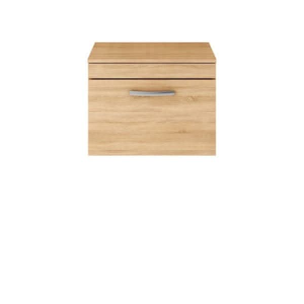 Nuie Athena 1 Drawer Wall Hung Vanity Unit With Worktop 600mm Wide