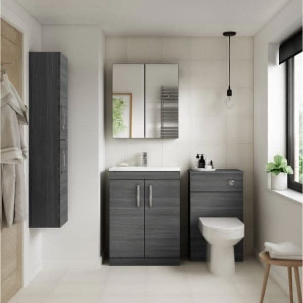 Nuie Athena 2 Door Floorstanding Vanity Unit With Basin-1 600mm Wide