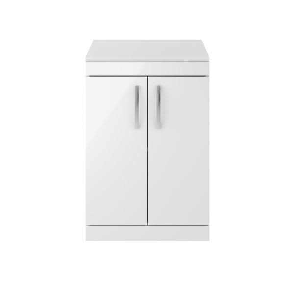 Nuie Athena 2 Door Floorstanding Vanity Unit With Worktop 600mm Wide