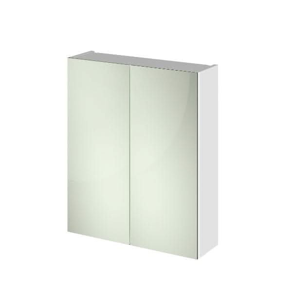 Nuie Athena 2 Door Non Illuminated Mirrored Cabinet (50/50) 600mm Wide