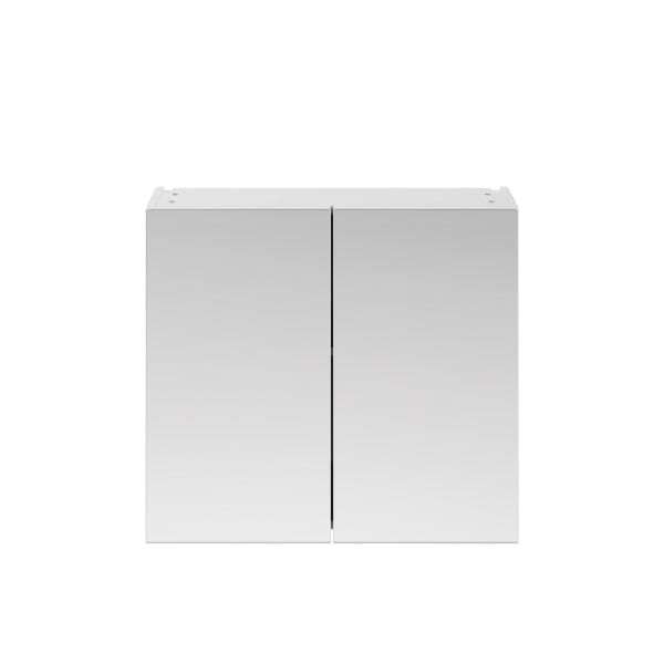 Nuie Athena 2 Door Non Illuminated Mirrored Cabinet (50/50) 800mm Wide