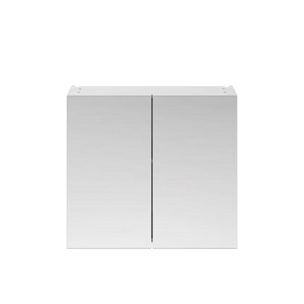 Nuie Athena 2 Door Non Illuminated Mirrored Cabinet (50/50) 800mm Wide