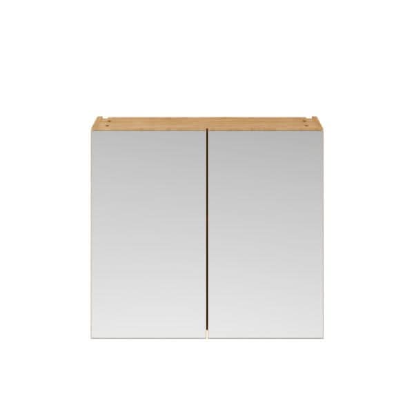 Nuie Athena 2 Door Non Illuminated Mirrored Cabinet (50/50) 800mm Wide