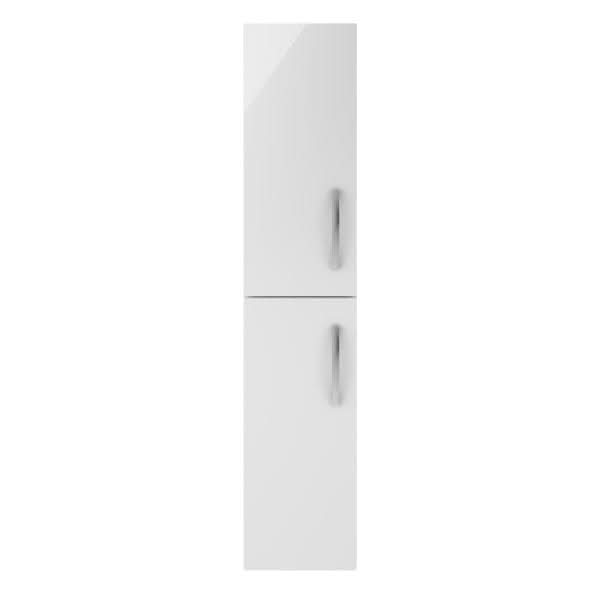 Nuie Athena 2 Door Wall Hung Tall Storage Unit 300mm Wide