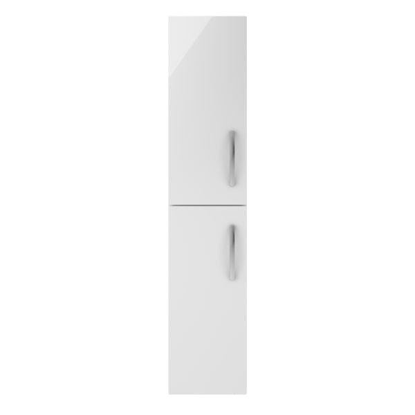 Nuie Athena 2 Door Wall Hung Tall Storage Unit 300mm Wide
