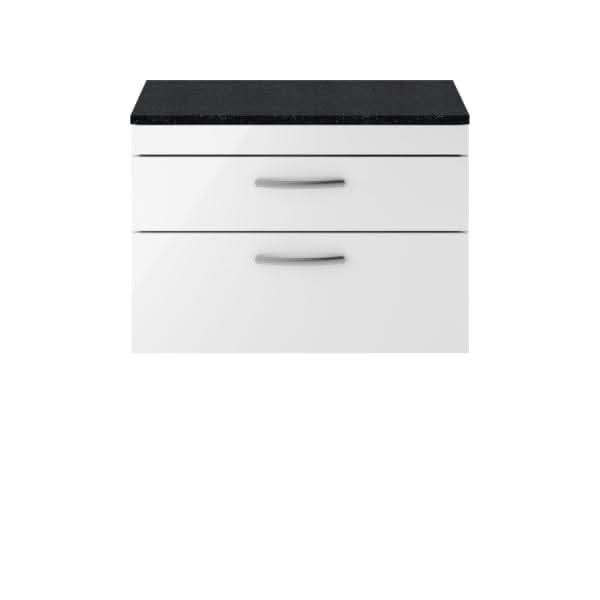 Nuie Athena 2 Drawer Wall Hung Vanity Unit 800mm Wide