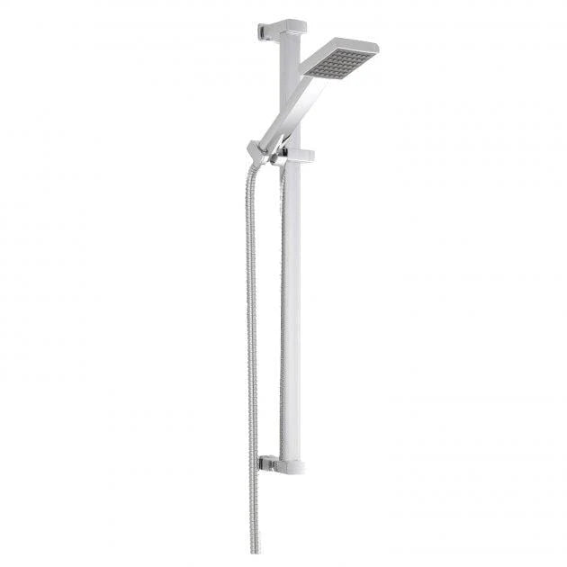 Omega 700mm Square Slider Rail Shower Kit - Chrome