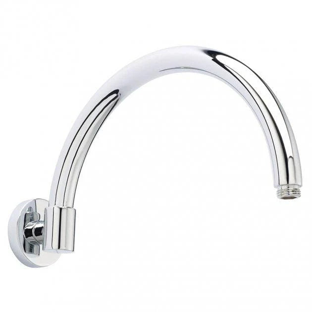 Hype Long Curved Wall Mounted Shower Arm - Chrome