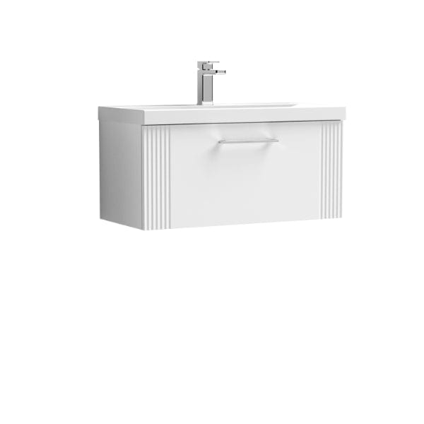 Nuie Deco 1 Drawer Wall Hung Vanity Unit With Basin-1 800mm Wide