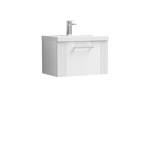 Nuie Deco 1 Drawer Wall Hung Vanity Unit With Basin-3 600mm Wide