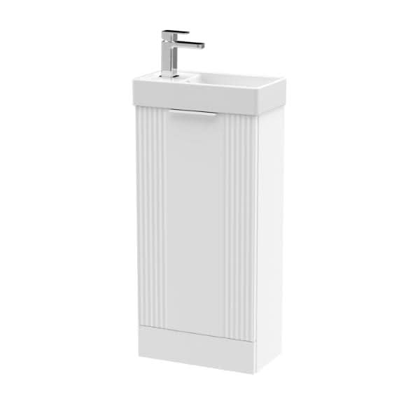 Nuie Deco 1-Door Compact Floorstanding Vanity Unit With Basin 400mm Wide