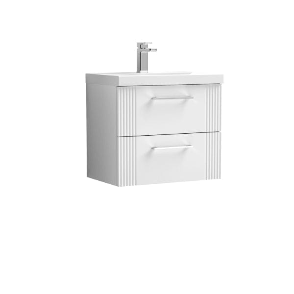 Nuie Deco 2 Drawer Wall Hung Vanity Unit With Basin-2 600mm Wide