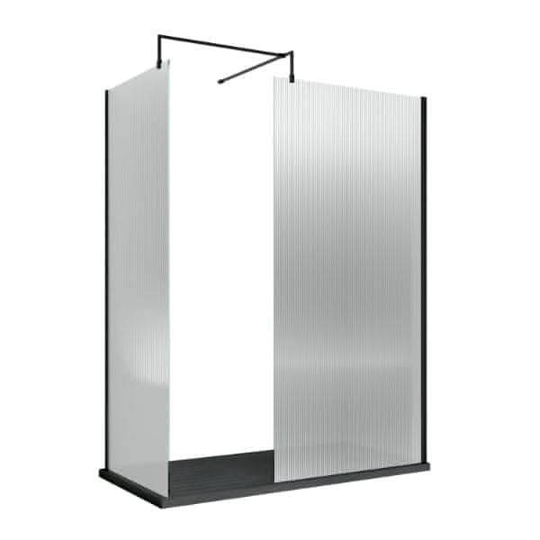 Nuie Fluted Wetroom Screen And Support Bar