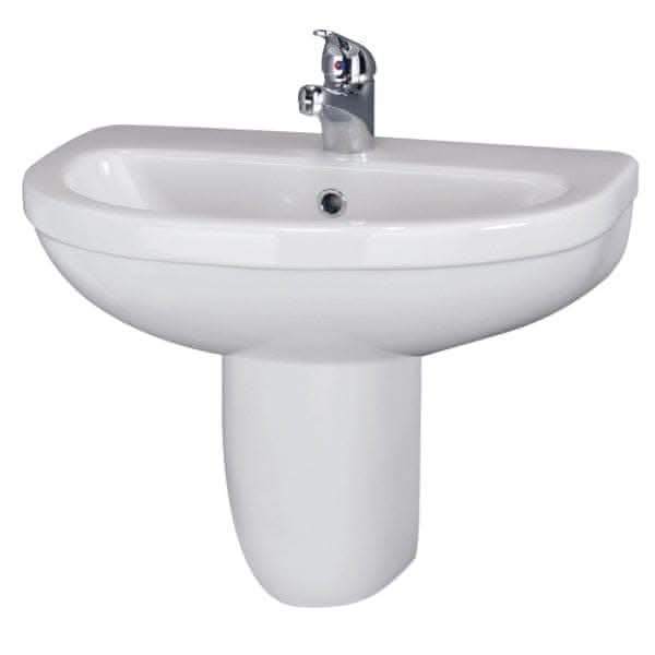 Nuie Ivo 550mm Basin With Semi Pedestal - White