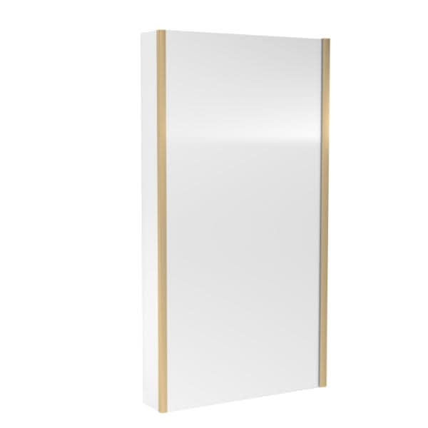 Nuie Pacific Hinged Shower Bath Screen With Fixed Panel - 1400mm x 805mm