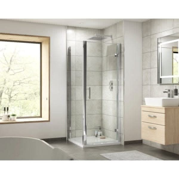 Nuie Pacific Hinged Shower Door - Chrome