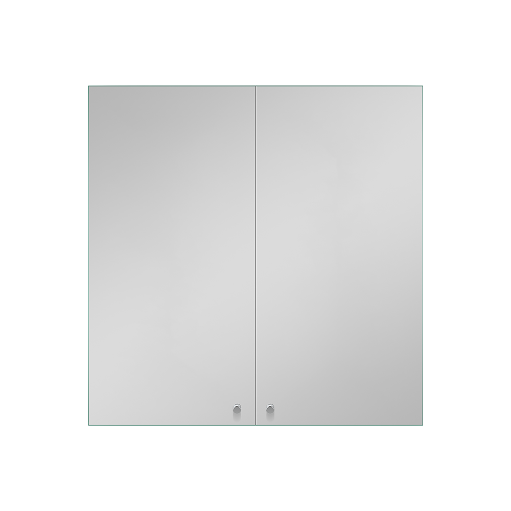 iBathUK Revo Illuminated Stainless Steel Mirror Cabinet with Touch Sensor - Silver