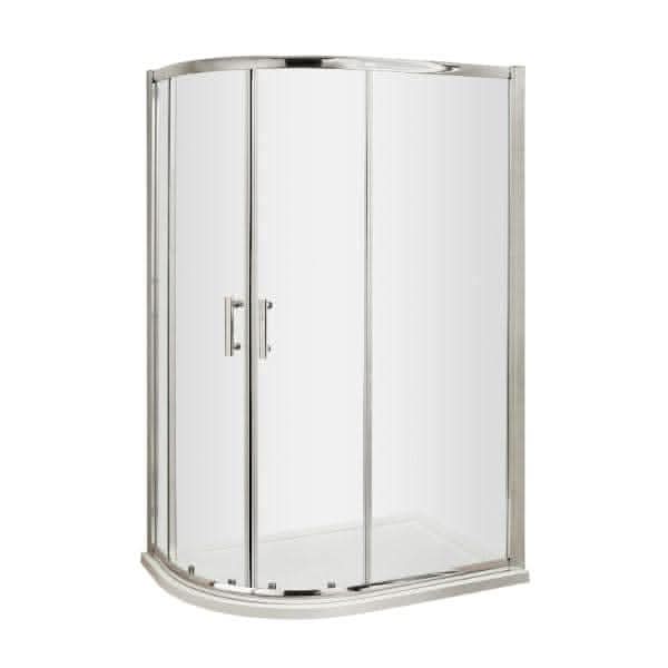 Nuie Pacific Offset Quadrant Shower Enclosure - Chrome