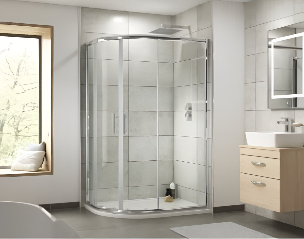 Nuda 6 mm Glass ThickOff/Set Quad Enclosure - Chrome