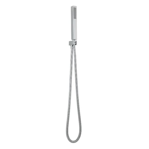 Nuie Square Pencil Shower Handset With Hose And Bracket