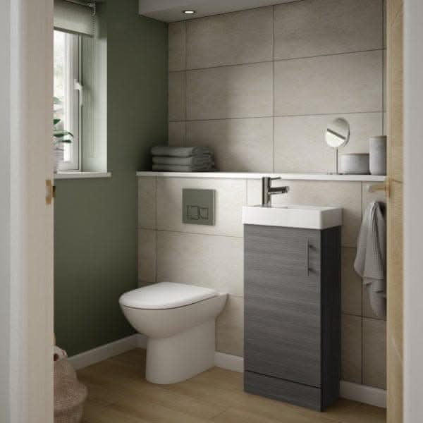 Nuie Vault 1 Door Floorstanding Vanity Unit With Basin 400mm Wide