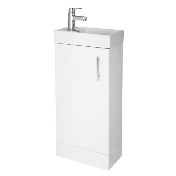 Nuie Vault 1 Door Floorstanding Vanity Unit With Basin 400mm Wide