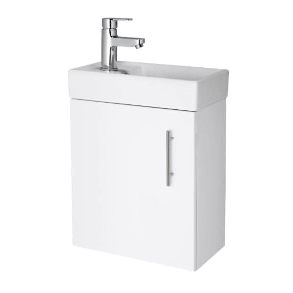 Nuie Vault 1 Door Wall Hung Vanity Unit With Basin 400mm Wide