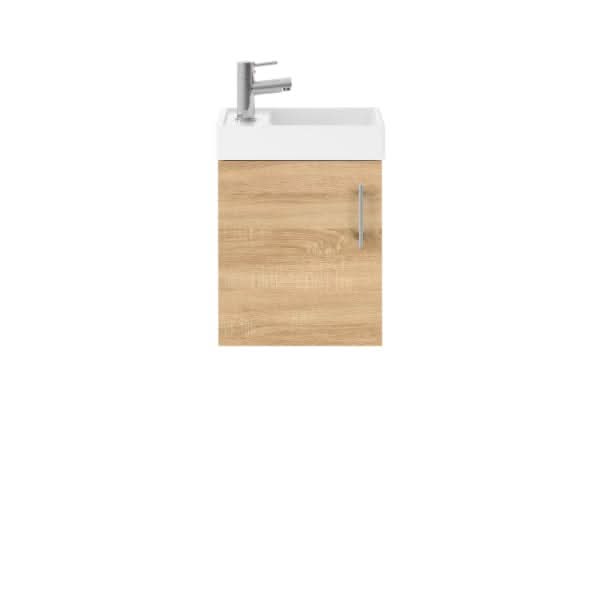 Nuie Vault 1 Door Wall Hung Vanity Unit With Basin 400mm Wide