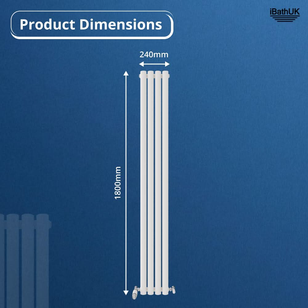 Princia Vertical Double Oval Panel Radiator